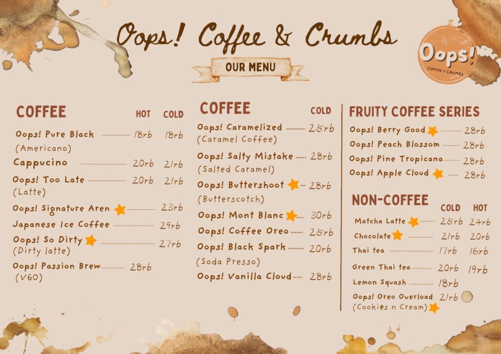 Coffe n Crumbs Oops